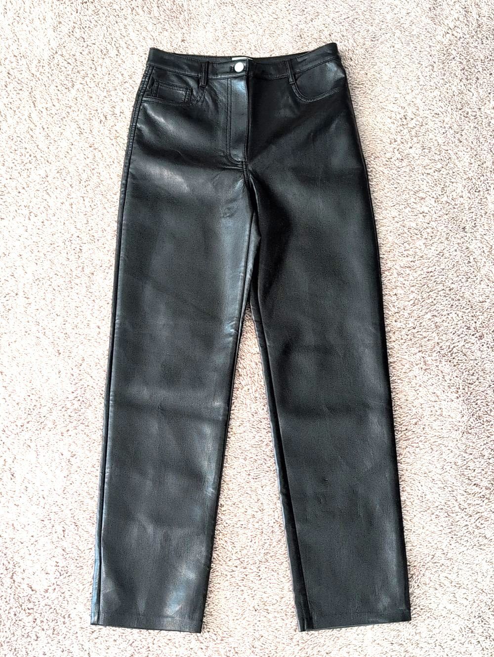 Wilfred Black Faux Leather Pants